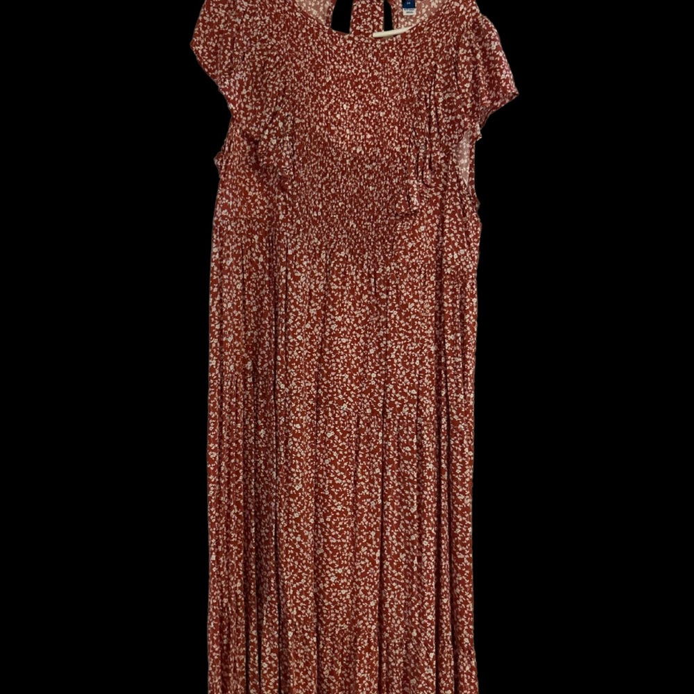 Floral Rust Color Dress